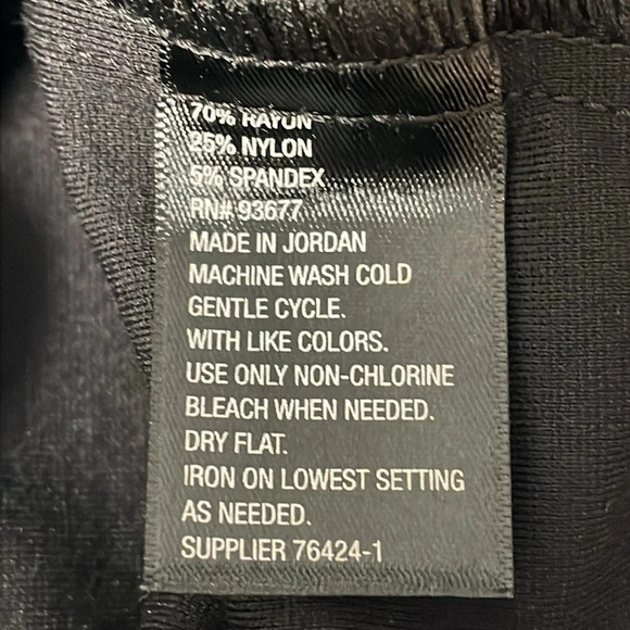 Worthington Black Midi Skirt Stretch Front Slit M - Picture 10 of 10